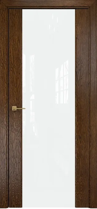 Двери в интерьере - Дверь Оникс Престиж дуб коньячный, триплекс белый