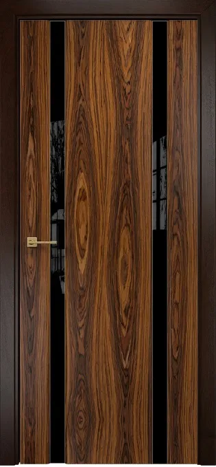 Двери в интерьере - Дверь Оникс Престиж 2 палисандр, триплекс черный