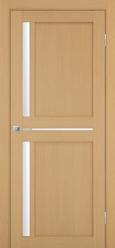 Двери в интерьере - Дверь Эко 523.221 ясень темный, lacobel белый