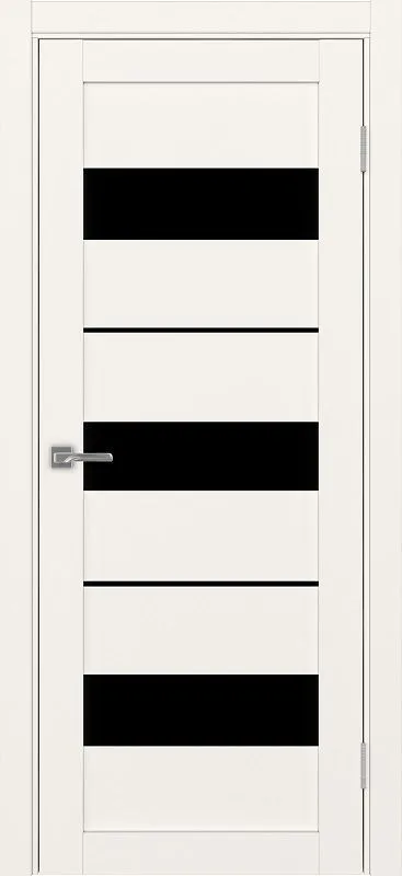 Двери в интерьере - Дверь Эко 526.122 бежевый, lacobel черный