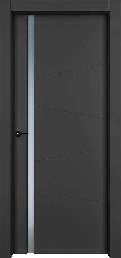 Двери в интерьере - Дверь Берген эмаль RAL 9005, триплекс, глухая