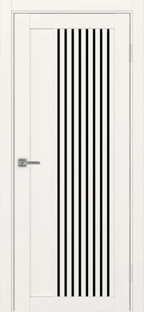 Двери в интерьере - Дверь Эко 544.12 бежевый, lacobel черный