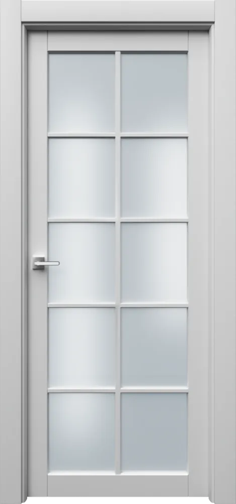 Двери в интерьере - Дверь ПарнР10с эмаль белая, сатинат