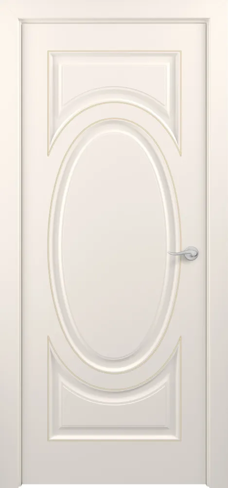 Двери в интерьере - Дверь Z Luvr Т2 эмаль жемчужно-перламутровая patina Gold, глухая