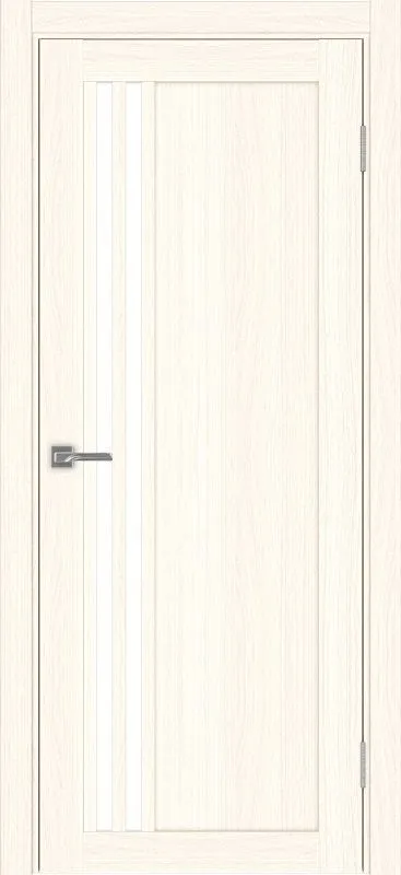 Двери в интерьере - Дверь Эко 555.21 ясень светлый, lacobel белый