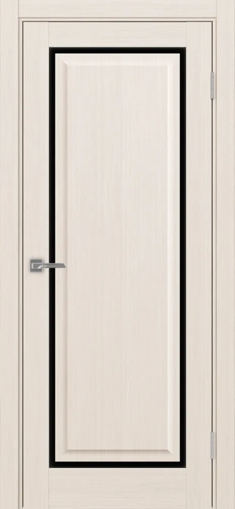 Двери в интерьере - Дверь Эко 601С.21 ОФ4 ясень перламутровый, lacobel черный