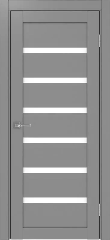 Двери в интерьере - Дверь Эко 507.12 серый, lacobel белый