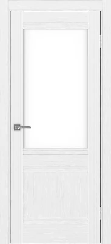 Двери в интерьере - Дверь Эко 502.21U белый лед, lacobel белый