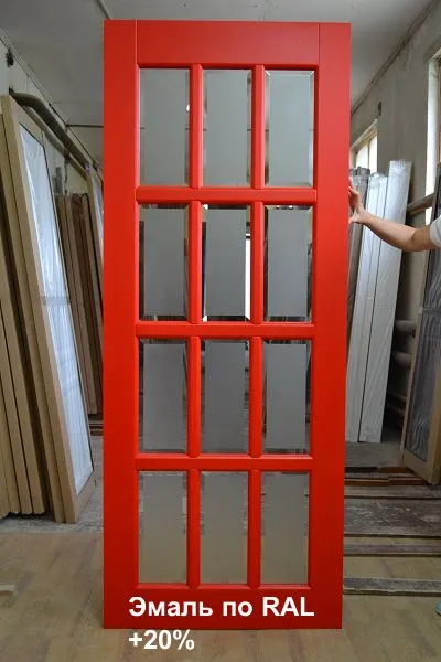 Дверь Берест массив сосны Плитка эмаль белая, глухая. Фото №4