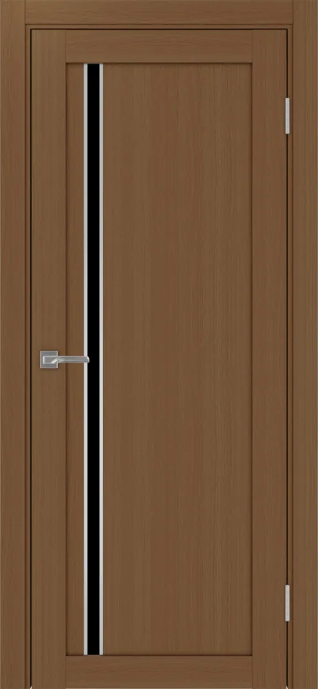 Двери в интерьере - Дверь Эко 527.121 АПС орех молдинг SC, lacobel черный