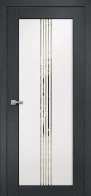 Двери в интерьере - Дверь Оникс Контур дуб графит/эмаль белая по мдф, глухая