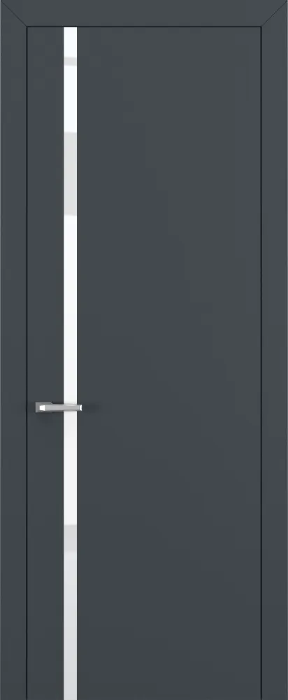 Двери в интерьере - Дверь Z K1 полипропилен  графит премьер, лакобель white pure, глухая