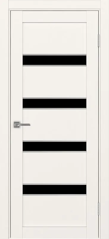 Двери в интерьере - Дверь Эко 505.12 АПС бежевый молдинг SC, lacobel черный