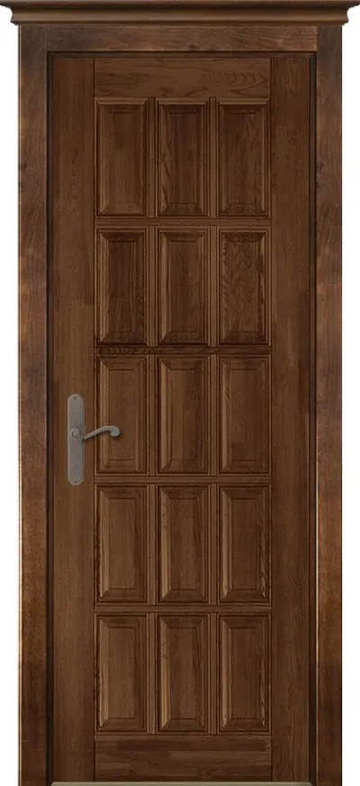 Двери в интерьере - Дверь ОКА массив ольхи Лондон №2 античный орех, глухая