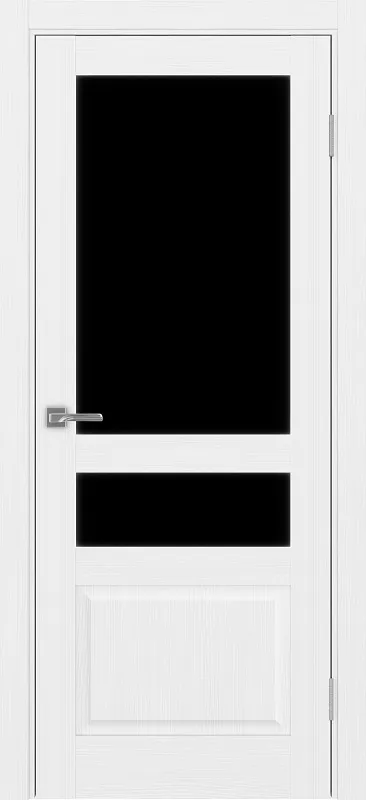 Двери в интерьере - Дверь Эко 631.221 ОФ3 белый лед, lacobel черный