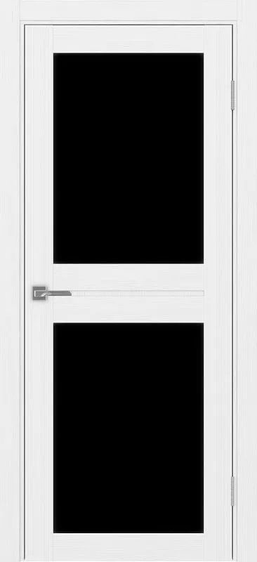 Двери в интерьере - Дверь Эко 520.212 белый лед, lacobel черный