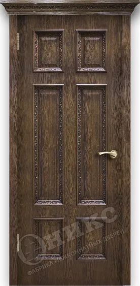 Дверь Оникс Гранд со штапиком Флора дуб коньячный, глухая
