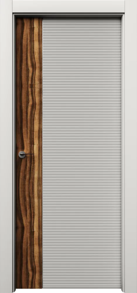 Двери в интерьере - Дверь Неом-Ф2 эмаль RAL 9010, шпон, глухая