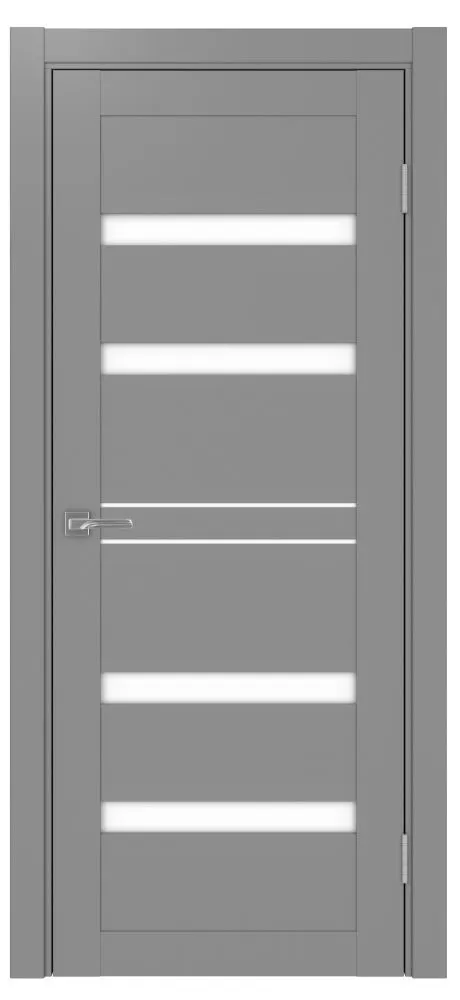 Двери в интерьере - Дверь Эко 561.12 серый, lacobel белый