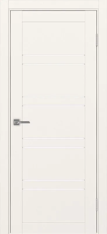 Двери в интерьере - Дверь Эко 560.12 бежевый, lacobel белый