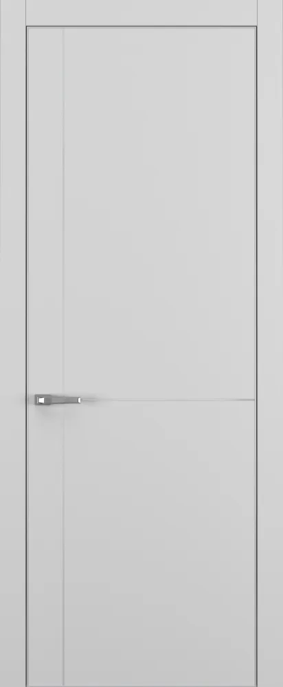 Двери в интерьере - Дверь Z K17 полипропилен серый, ALU кромка хром, молдинг серебро, глухая