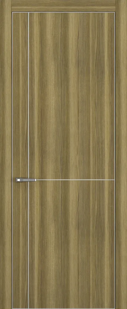 Двери в интерьере - Дверь Z K17 toppan дуб серый, ALU кромка хром, молдинг серебро, глухая