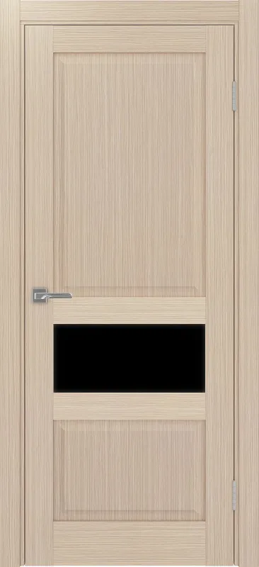 Двери в интерьере - Дверь Эко 631.121 ОФ3 дуб беленый, lacobel черный