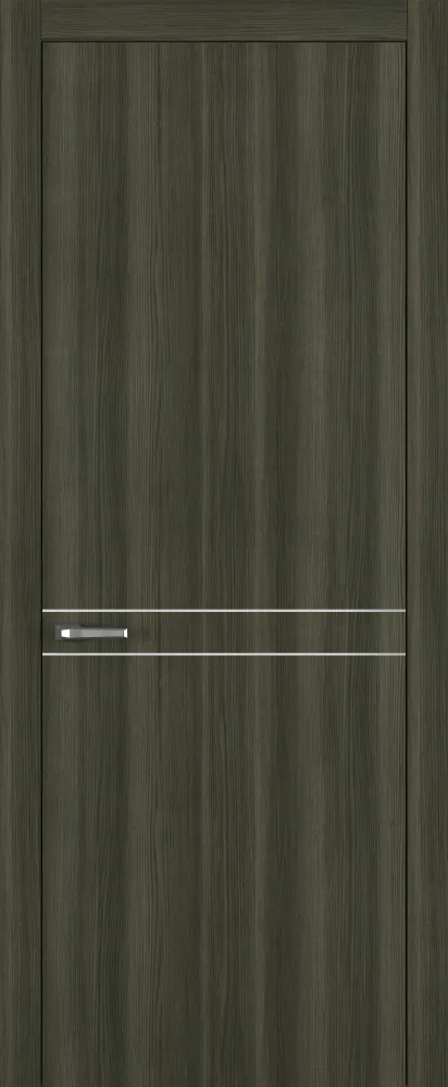 Двери в интерьере - Дверь Z K13 toppan дуб темный, молдинг серебро, глухая
