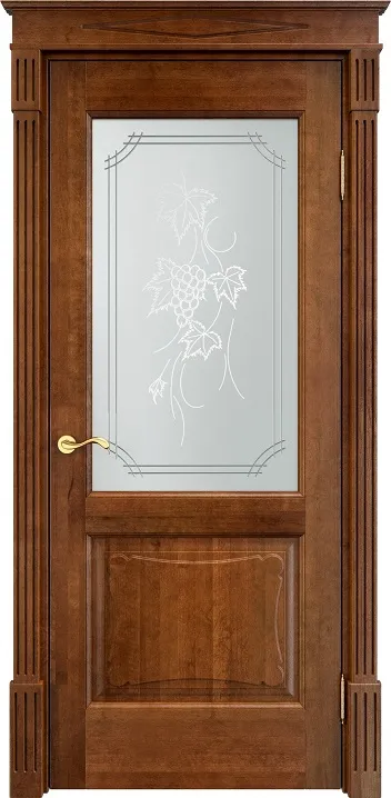 Двери в интерьере - Дверь Итальянская Легенда массив ольхи ОЛ6.2 коньяк, стекло 6-2