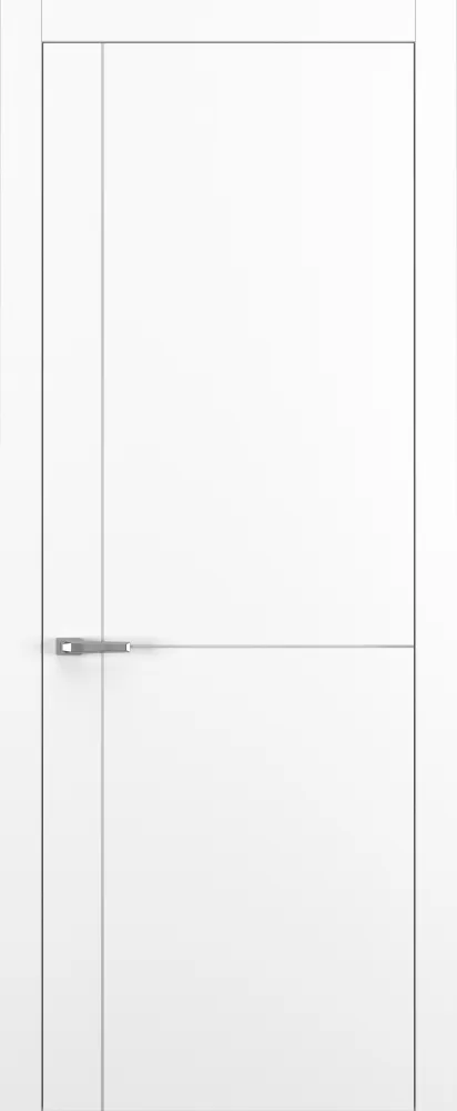 Двери в интерьере - Дверь Z K17 полипропилен белый, молдинг серебро, глухая