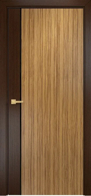 Двери в интерьере - Дверь Оникс Дуо венге/зебрано, триплекс черный