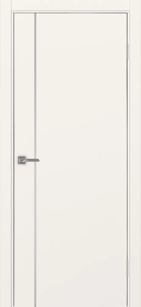 Двери в интерьере - Дверь Эко 204 бежевый молдинг SC, кромка AL хром SC с 2-х сторон, глухая