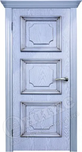 Двери в интерьере - Дверь Оникс Пальмира эмаль голубая с текстурой, глухая