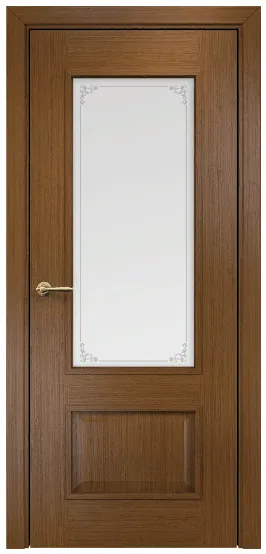 Дверь Оникс Марсель орех, сатинат художественный Вензель. Фото №2