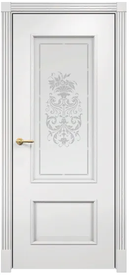 Дверь Оникс Марсель эмаль белая, сатинат №20