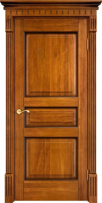 Двери в интерьере - Дверь Итальянская Легенда массив дуба Д5 медовый с патиной орех, глухая