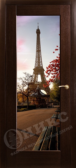 Двери в интерьере - Дверь Оникс Техно венге, триплекс фотопечать