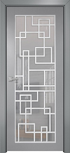 Недавно просмотренные - Дверь Оникс Сорбонна эмаль серая RAL 7038, триплекс с решеткой №8