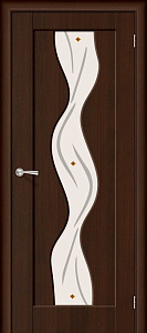 Недавно просмотренные - Дверь Браво Вираж венге, стекло белое художественное с фьюзингом
