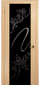 Схожие товары - Дверь Арт Деко Спациа-3 беленый дуб, триплекс черный  цветы+стразы