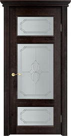 Недавно просмотренные - Дверь ПМЦ массив ольхи ОЛ55 венге, стекло 55-3