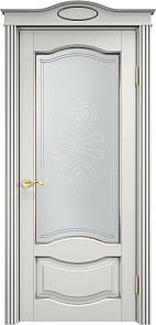 Недавно просмотренные - Дверь ПМЦ массив ольхи ОЛ33 белый грунт с патиной серебро, стекло 33-1