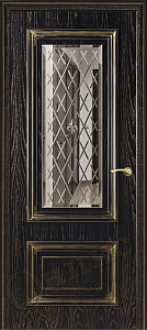 Недавно просмотренные - Дверь Оникс Мадрид эмаль черная патина золото, зеркало гравировка Британия