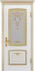 Недавно просмотренные - Дверь Шейл Дорс Симфония 2 В3 эмаль белая с золотой патиной, стекло фотопечать узор 2