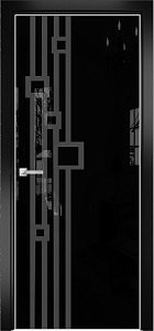 Недавно просмотренные - Дверь Оникс Арт, лакобель черный RAL 9005, пескоструй №9