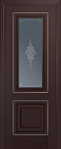 Недавно просмотренные - Дверь ProfilDoors 28U темно-коричневый матовый, молдинг серебро, стекло кристалл графит