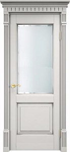 Недавно просмотренные - Дверь ПМЦ массив ольхи ОЛ13 белый грунт с патиной серебро, стекло мателюкс