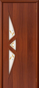 Недавно просмотренные - Дверь Браво 15Ф итальянский орех, стекло белое художественное с фьюзингом